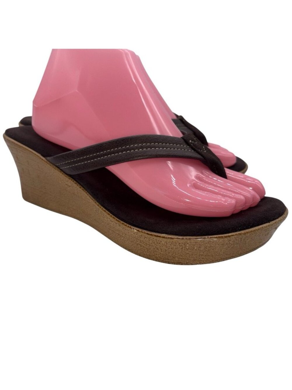 Women’s Sz 9.5 Wedge Heels Sandals Slippers ISLAND Hawaii Tropical Y2K